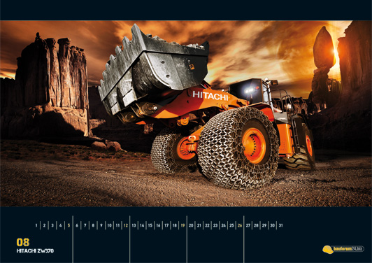 Gigantische Monster - der Baumaschinen-Kalender 2012
