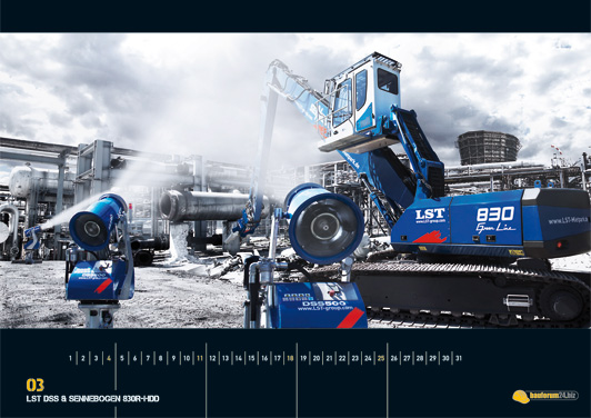 Gigantische Monster - der Baumaschinen-Kalender 2012