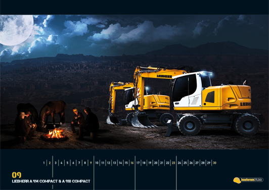 Gigantische Monster - der Baumaschinen-Kalender 2012