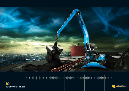 Gigantische Monster - der Baumaschinen-Kalender 2012