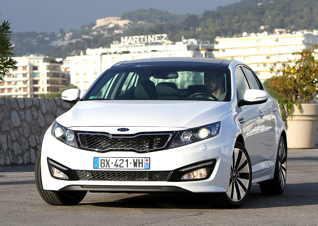 Kia Optima: Blick auf die Frontpartie. 