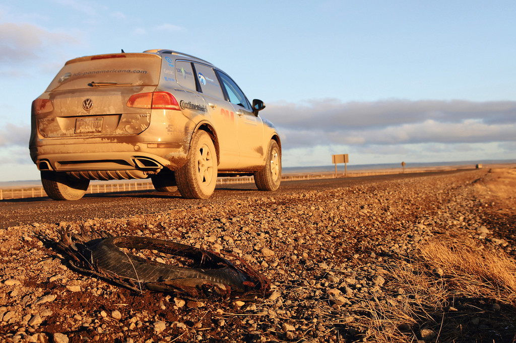 Rainer Zietlow mit dem Volkswagen Touareg auf der Panamericana.