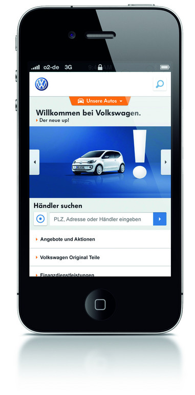 Volkswagen präsentiert mobile Website