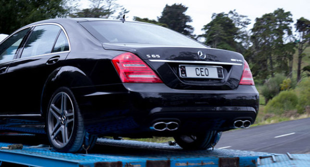 612 PS im Luxusformat - der AMG S65 von Schmitz beim Abtransport. 