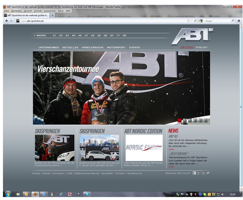 Abt mit neuem Internetauftritt