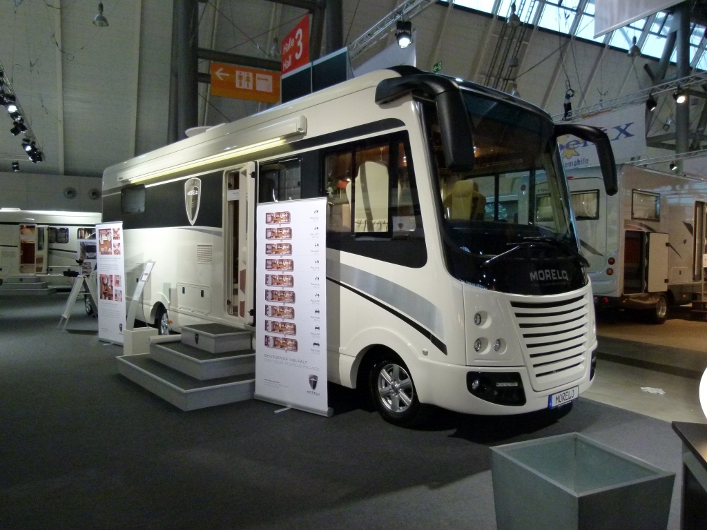 CMT Stuttgart 2012: Morelo Palace 100 GS – Topmodell mit Pkw-Garage auf MAN-Basis