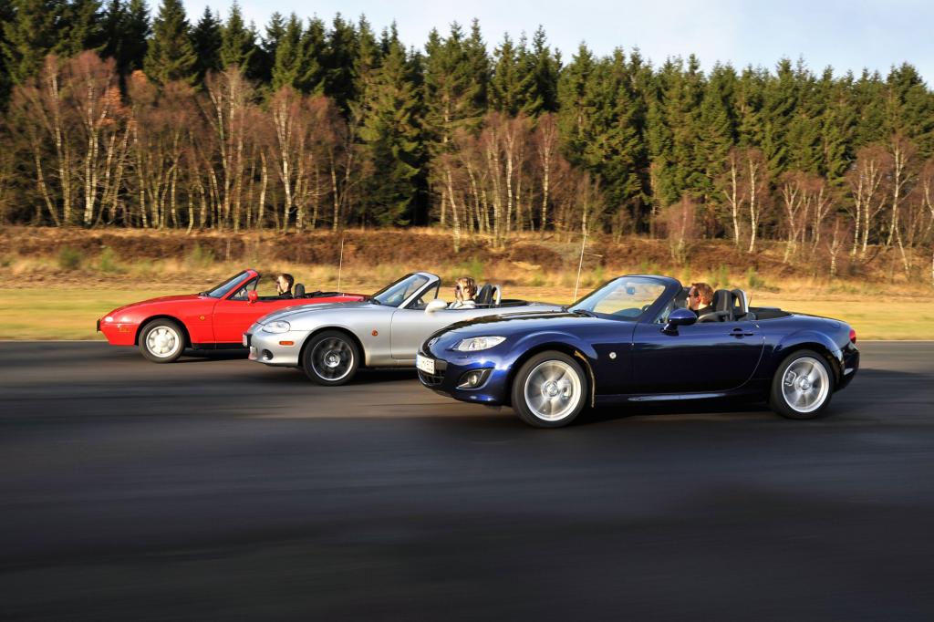 Die drei Generationen des MX-5