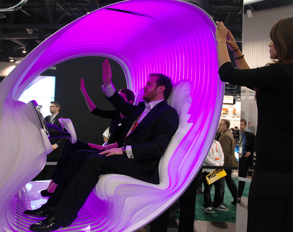 Gesten genügen: Mercedes-Bedienkabine bei der Elektronikmesse in Las Vegas. 