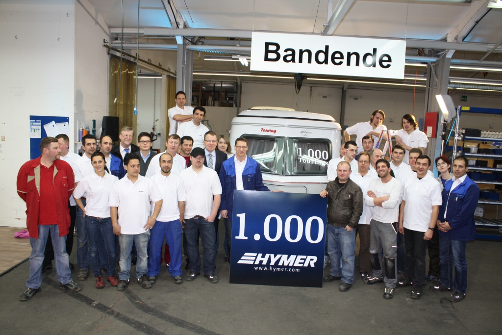 Hymer Eriba Touring: 1.000ster Caravan verlässt das Band