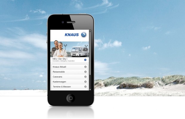 Knaus.de wird mobil - Reisemobil & Caravan für Smartphone