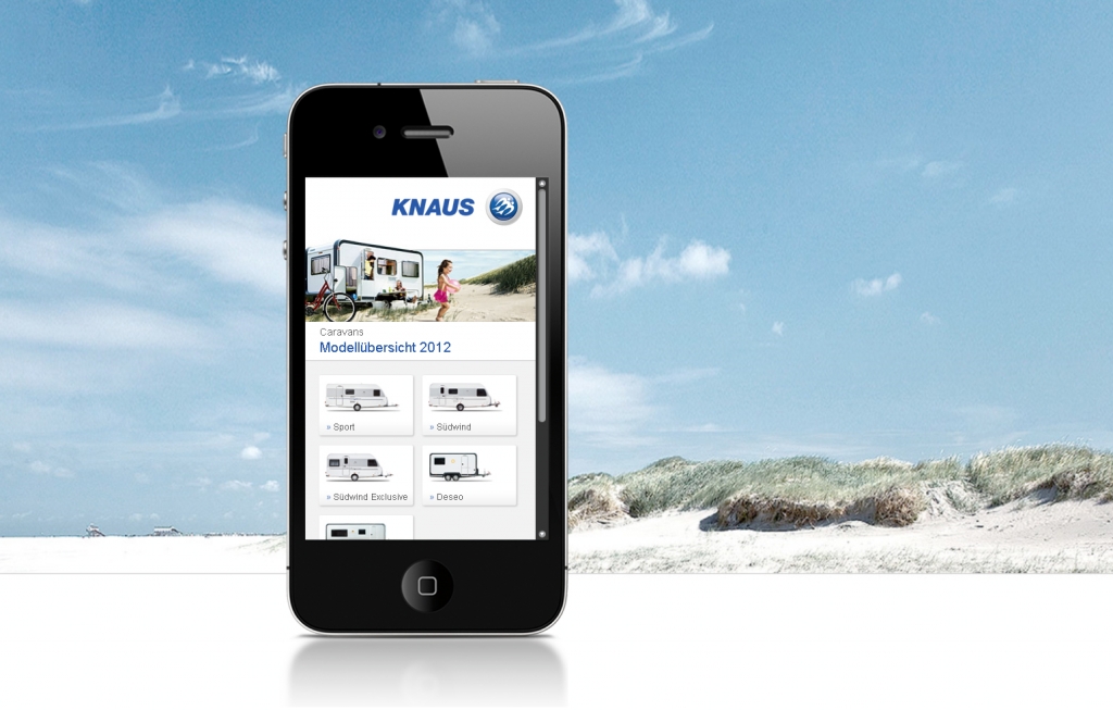 Knaus.de wird mobil - Reisemobil & Caravan für Smartphone