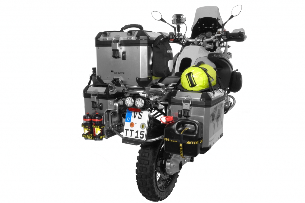 Touratech mit Zubehör für Zega Pro- und BMW-Adventure Koffer