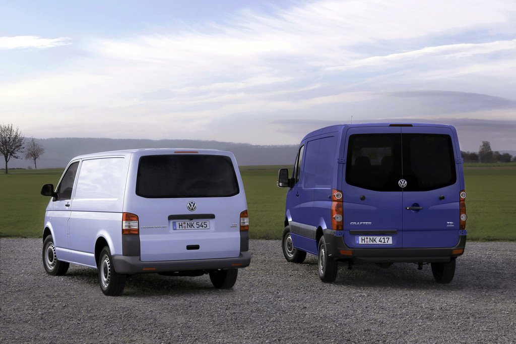 Volkswagen Transporter Blue Motion und Crafter Blue Motion.