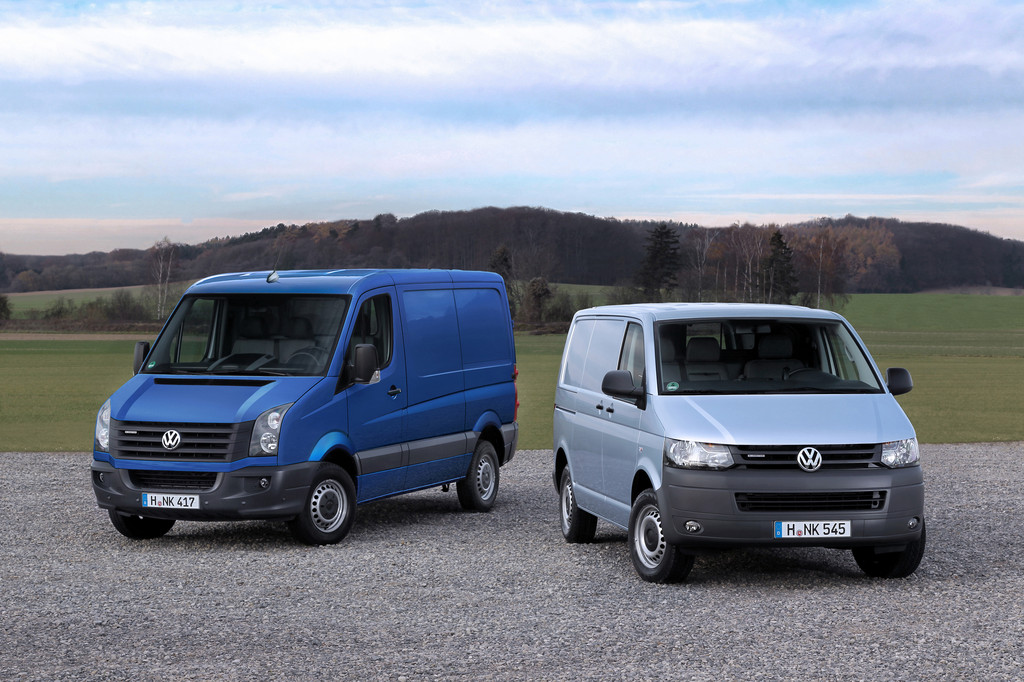 Volkswagen bringt Transporter und Crafter als Blue Motion