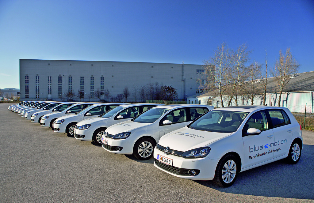 Volkswagen erprobt 15 Golf Blue-e-Motion in Österreich