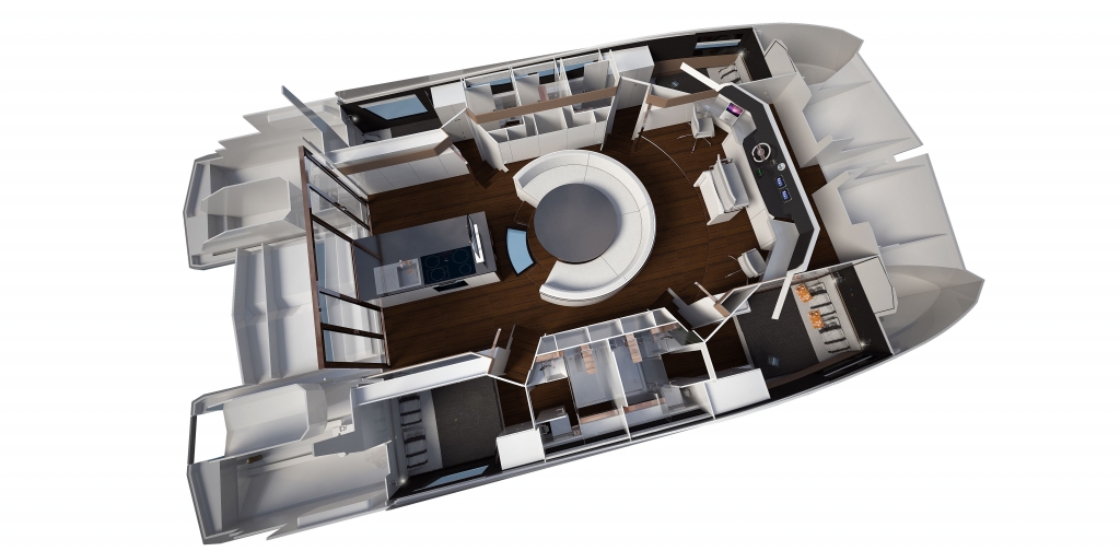 boot Düsseldorf 2012: Octagon i54PC – Motorkatamaran feiert Weltpremiere