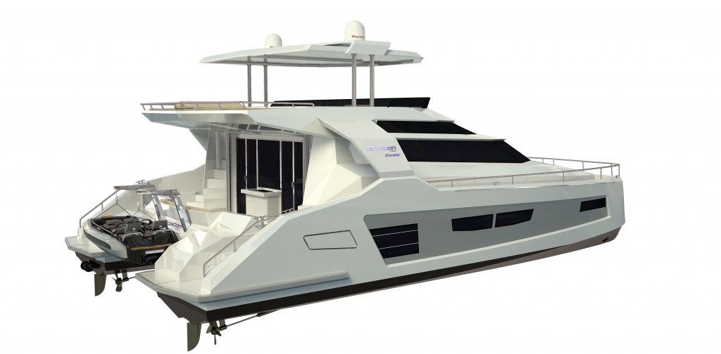 boot Düsseldorf 2012: Octagon i54PC – Motorkatamaran feiert Weltpremiere