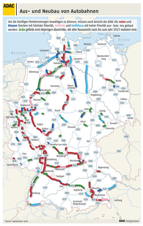ADAC: Staus summierten sich 2011 auf 450 000 Kilometer