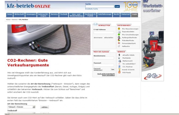CO2-Ausstoß online berechnen