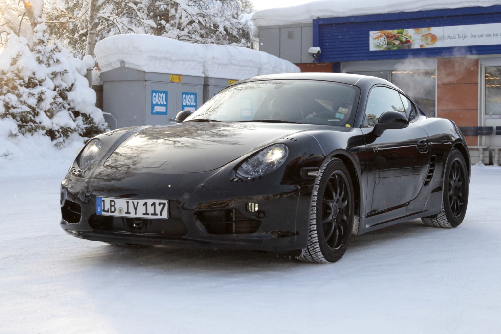 Erwischt: Porsche Cayman - Reptil im Schnee