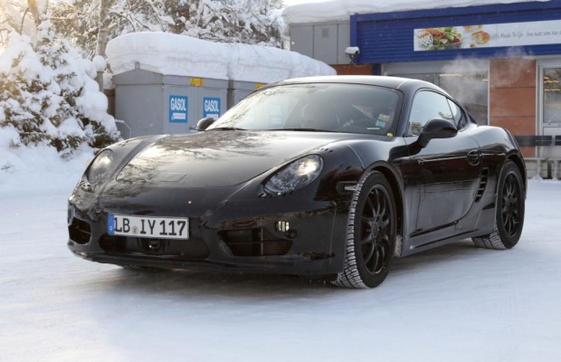 Erwischt: Porsche Cayman - Reptil im Schnee
