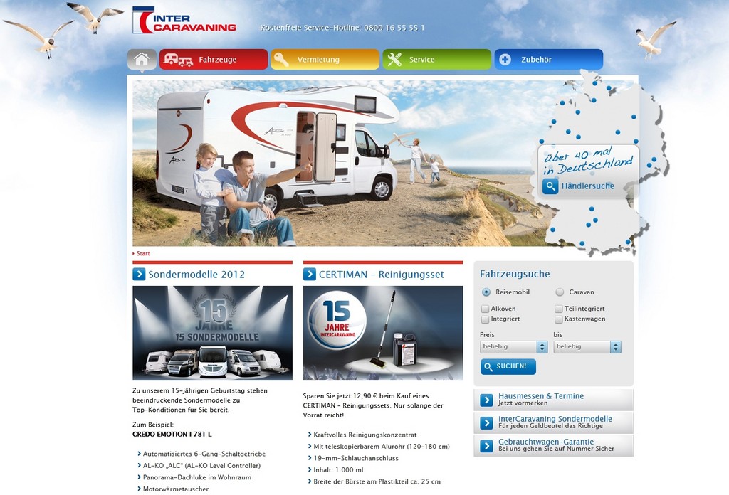 Intercaravaning mit neuem Internetauftritt