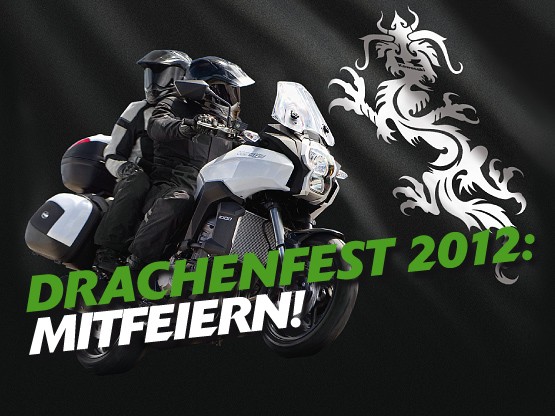Kawasaki Saison-Eröffnungsparty Drachenfest
