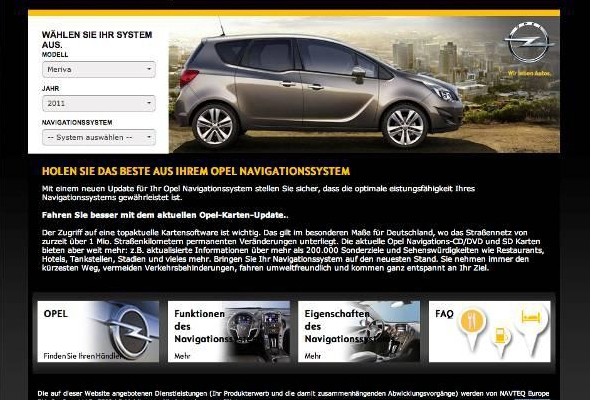 Opel startet Webstore für Navigationskarten