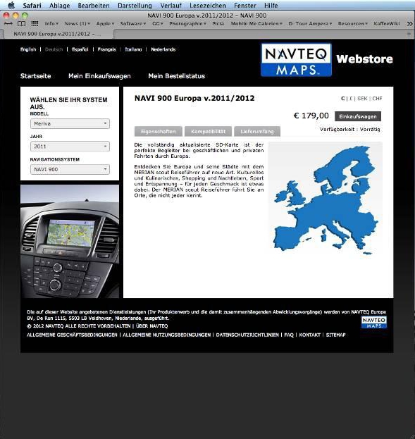 Opel startet Webstore für Navigationskarten
