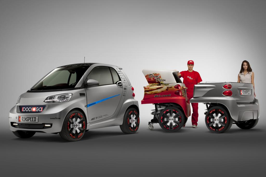 Rinspeed: Rollende Rücksäcke für den E-Smart