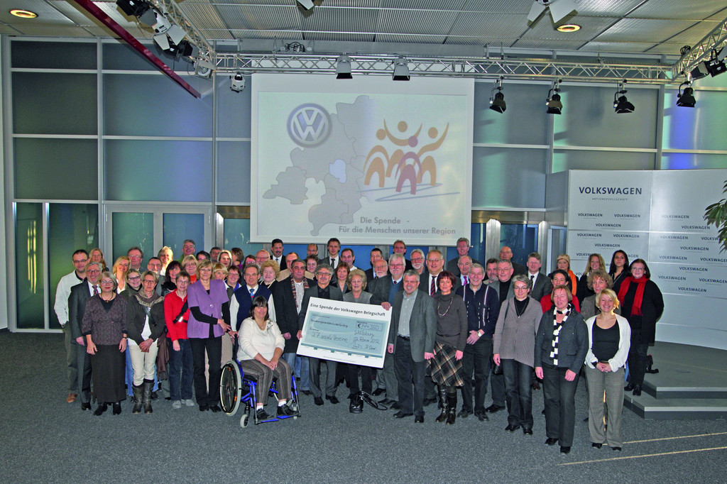 Volkswagen-Mitarbeiter spenden 44 350 Euro