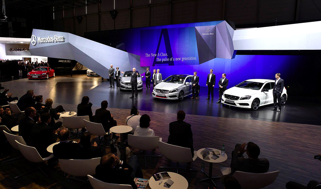Die Kompaktklasse stand diesmal im Mittelpunkt des Mercedes-Auftritts in Genf.