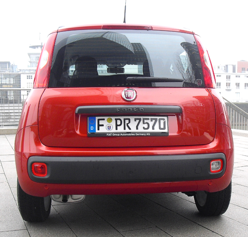 Fiat Panda: Blick auf die Heckpartie. 