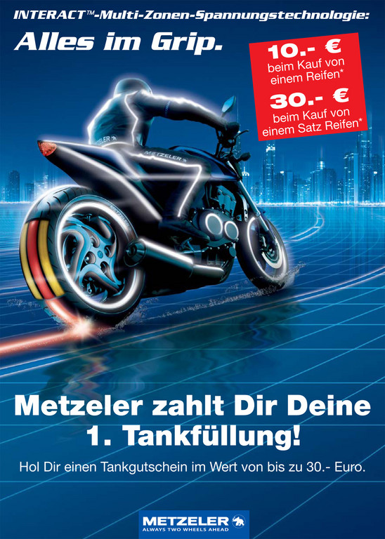 Metzeler übernimmt erste Tankfüllung