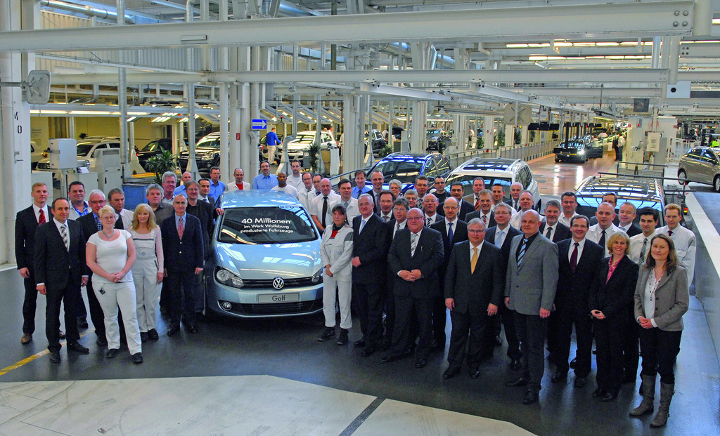 Produktionsjubiläum: 40 Millionen Fahrzeuge aus Wolfsburg
