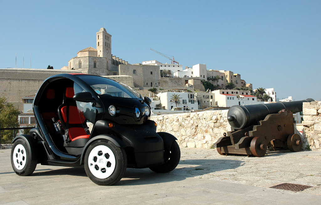 Renault Twizy, hier die Einstiegsversion Twizy 45 ohne Türen. 