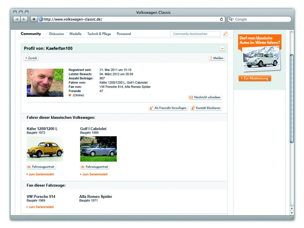 Techno Classica 2012: Volkswagen Classic erweitert Internetauftritt