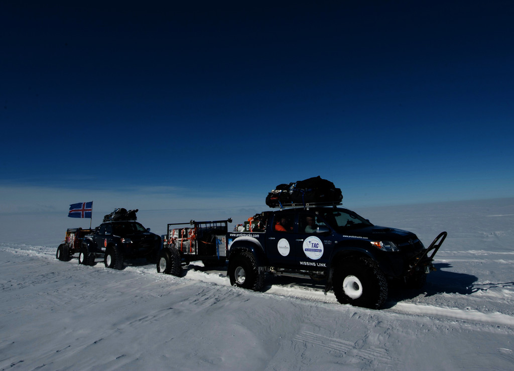 Toyota bei antarktischer Expedition