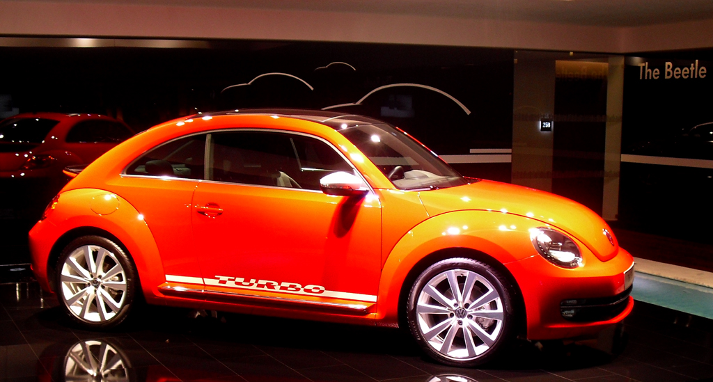 VW Beetle: Turbo-Exponat bei der Fahrvorstellung.
