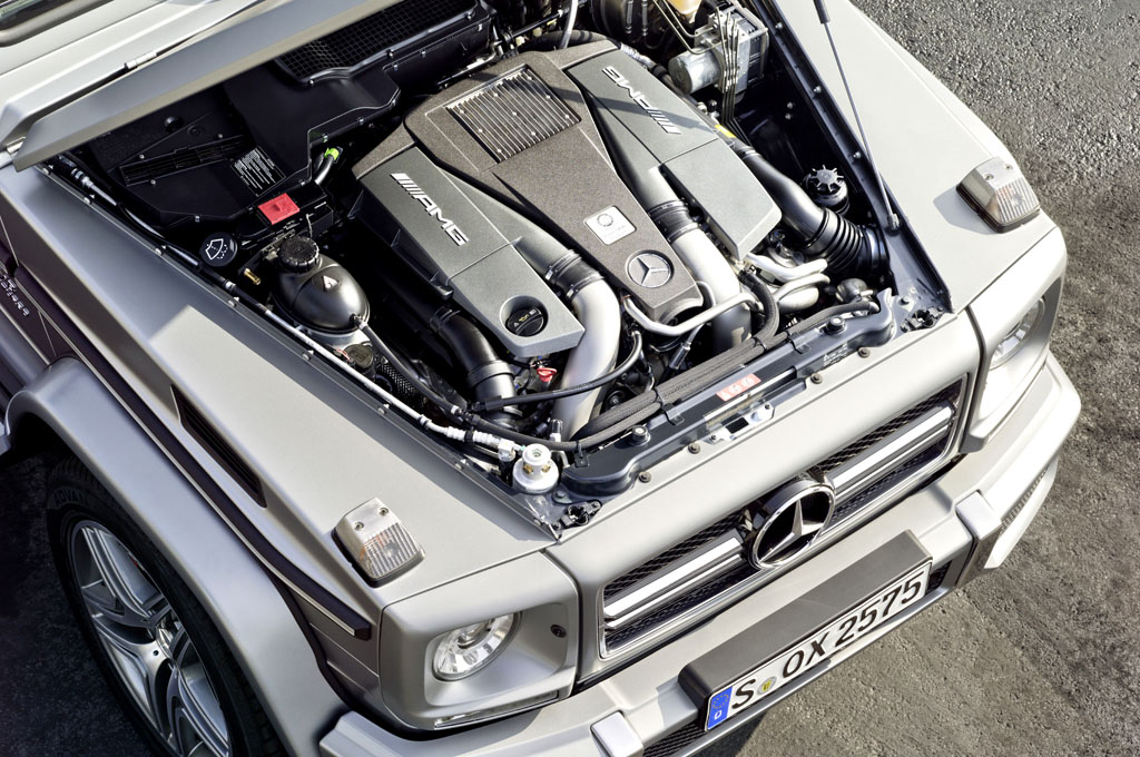 Blick unter die Haube, hier beim G 63 AMG. 