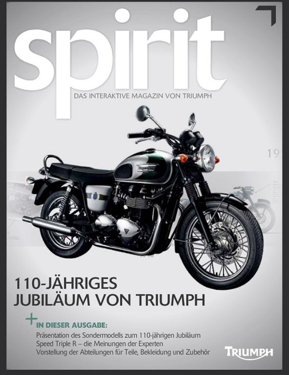 E-Magazin von Triumph mit kompletter Historie