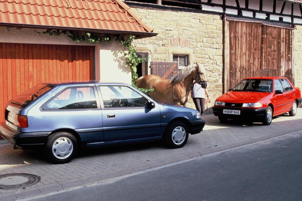 Hyundai Pony Dreitürer und Viertürer ab 1991