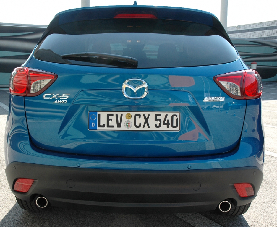Mazda CX-5: Blick auf die Heckpartie.