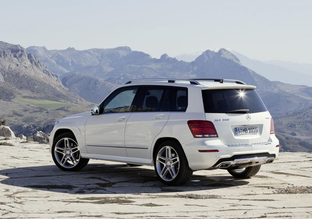 Mercedes GLK: Heck-/Seitenansicht. 