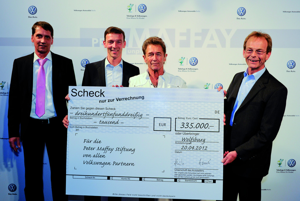 Volkswagen spendet 349.000 Euro an Peter-Maffay-Stiftung
