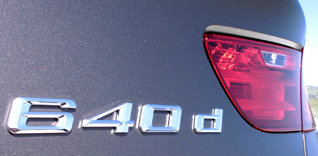 BMW 6er Gran Coupé: Motorisierungsschriftzug am Heck. 