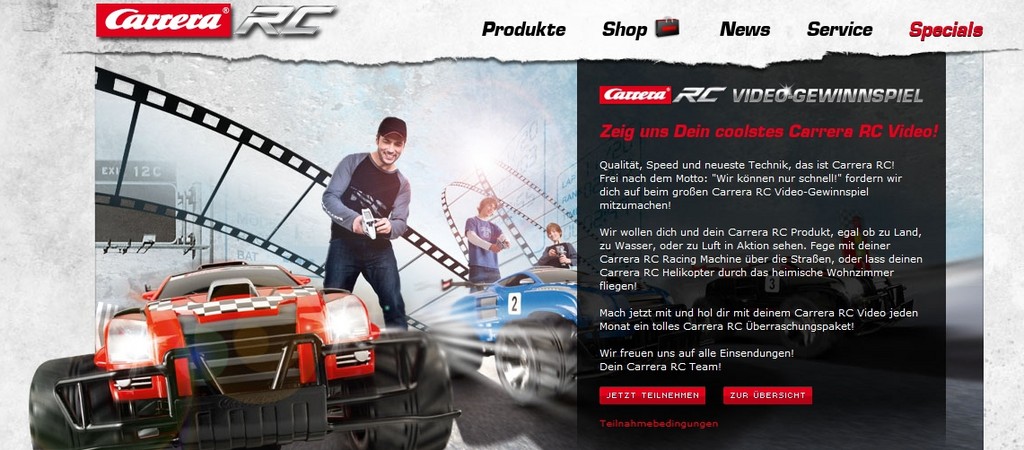 Carrera sucht das beste RC-Video