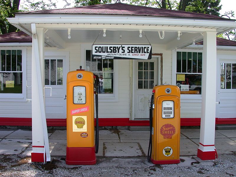Gas Station an der Route 66 - Bild: Wikipedia