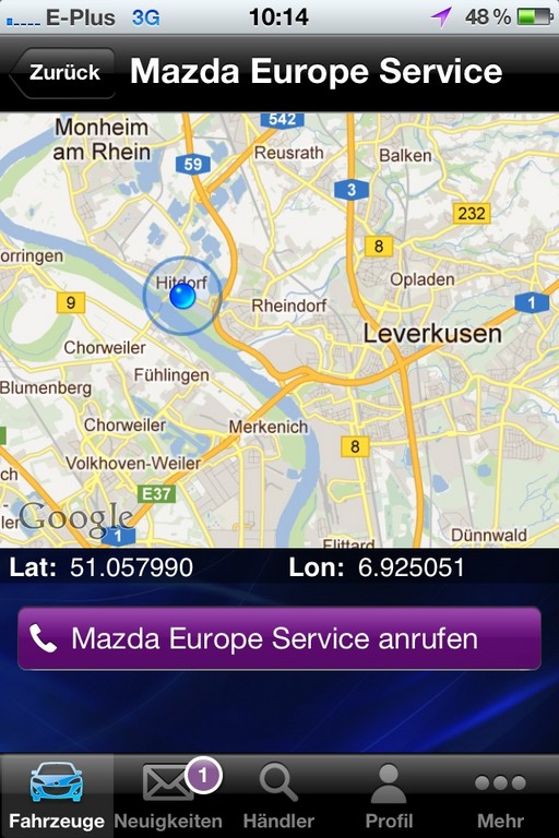 Mazda bringt App für Kunden
