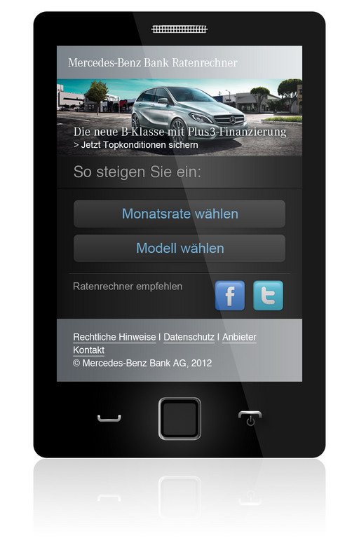 Mercedes-Benz-Bank startet mobile Raten-Kalkulation